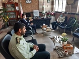 جلسه فرمانده نیروی انتظامی ملکان با رییس مرکز آموزش فنی و حرفه ای این شهرستان